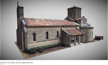 Modèle 3D de l’oratoire carolingien de Germiny-des-Près