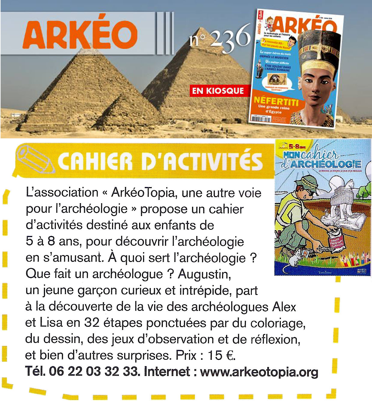 scan of the paper in Arkéo Junior