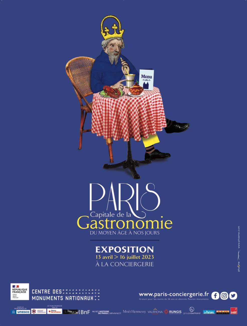 Affiche de l'exposition Paris, capitale de la gastronomie, du Moyen  ge à nos jours © Centre des monuments nationaux