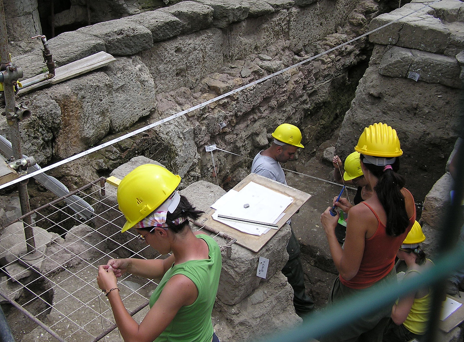Excavations on the roman forum in Italy